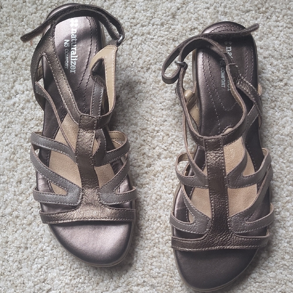 Naturalizer Brown Strappy Sandals Comfortable Summer Footwear
